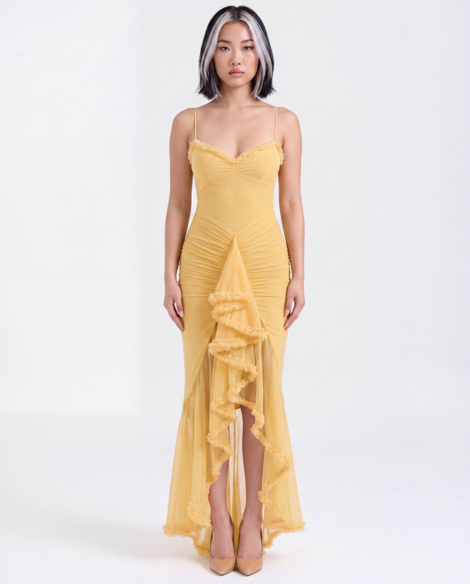 Grace Ruched Bodycon Mini Dress